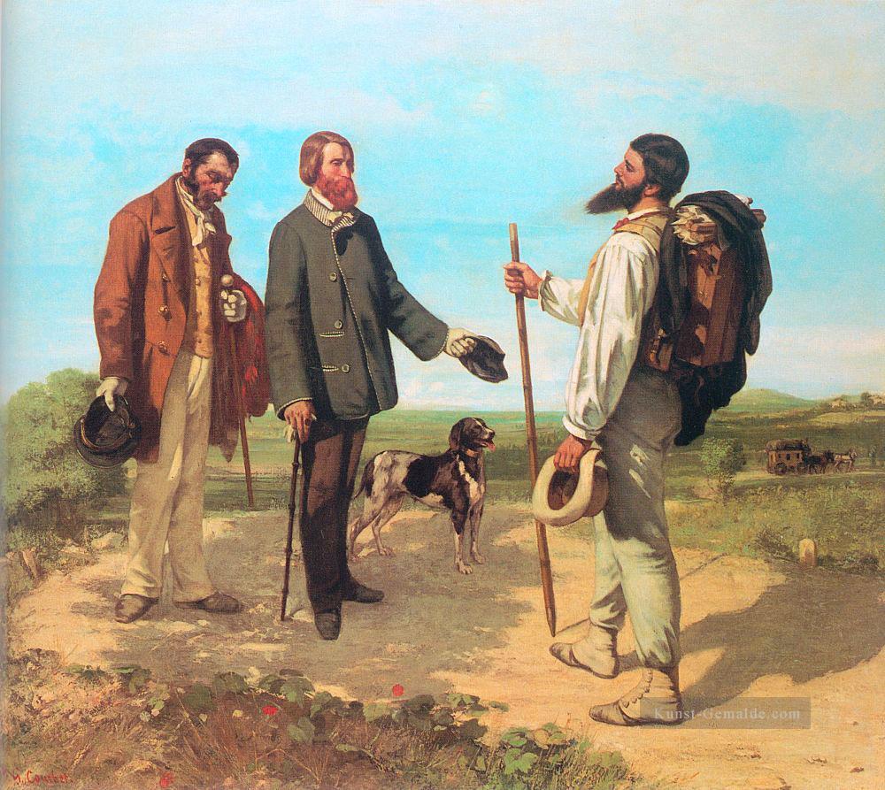Das Treffen Bonjour Monsieur Courbet Realist Realismus Maler Gustave Courbet Ölgemälde